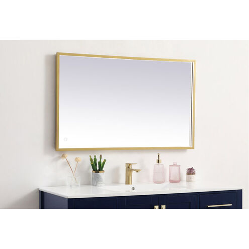 Pier 30 X 24 inch Brass LED Mirror