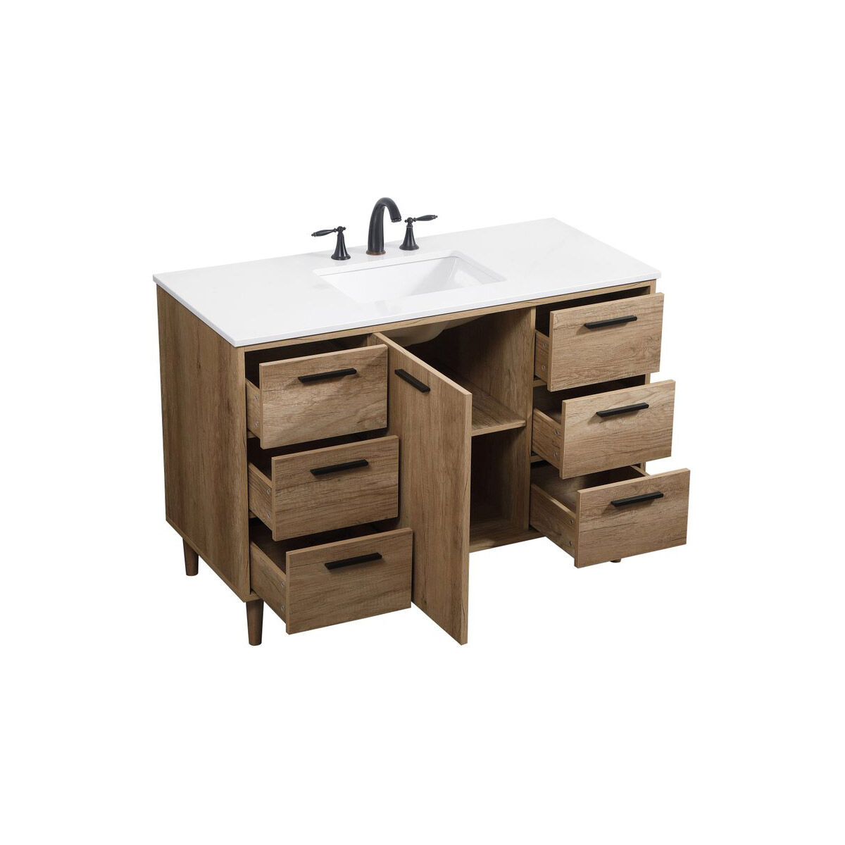Baldwin 48 X 22 X 34 inch Natural Oak Vanity Sink Set