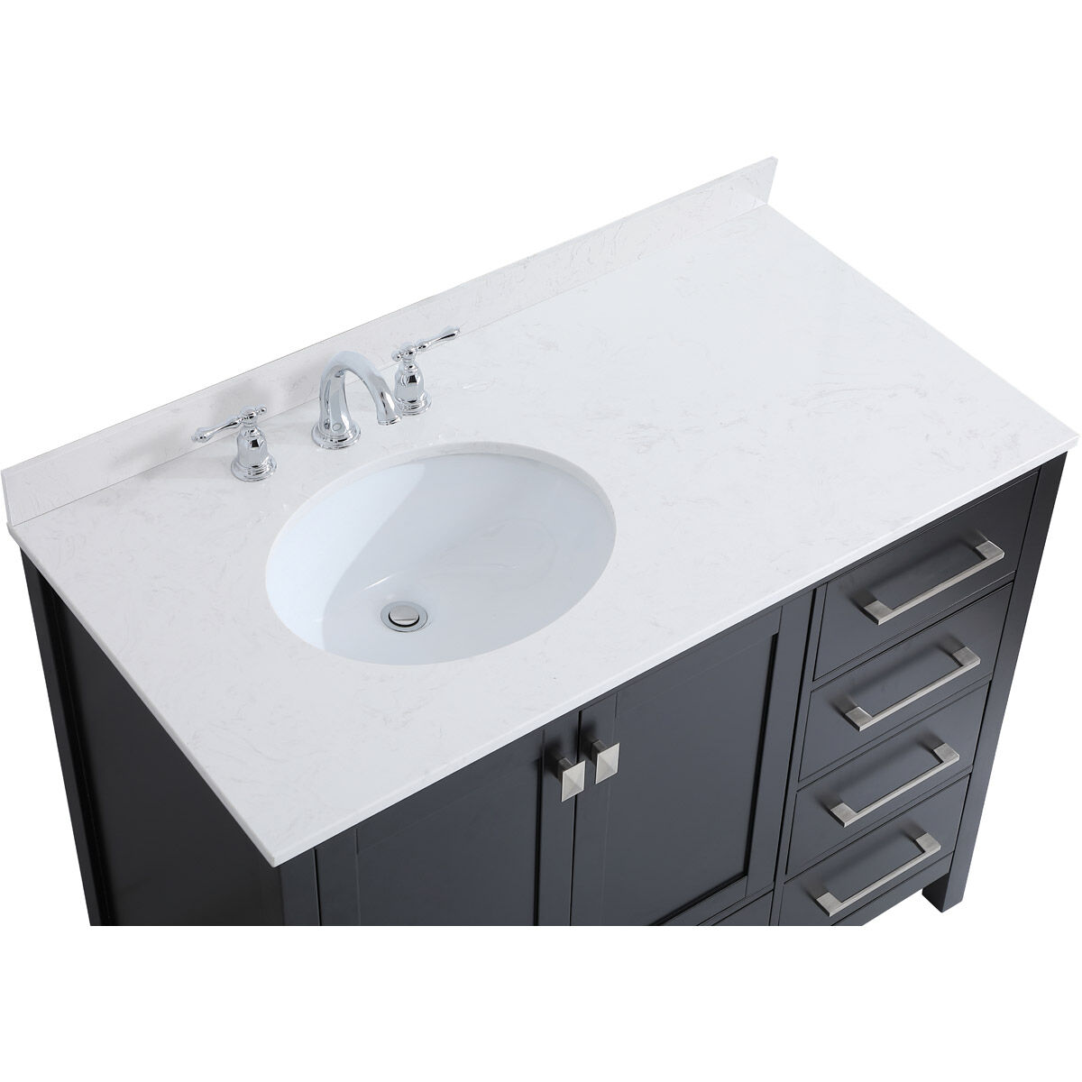 Irene 42 X 22 X 34 inch Black Vanity Sink Set