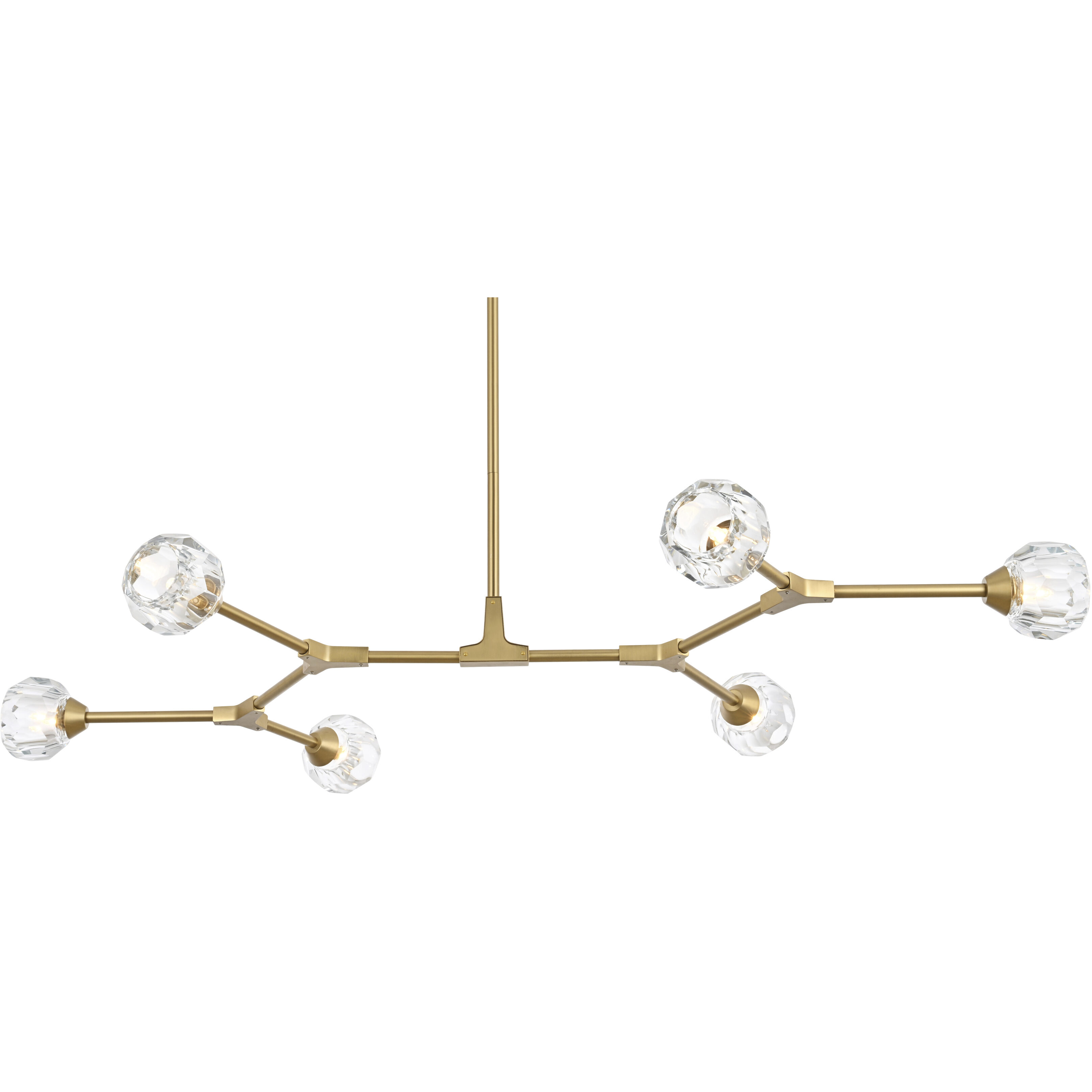 Zayne 6 Light 49 inch Gold Pendant Ceiling Light