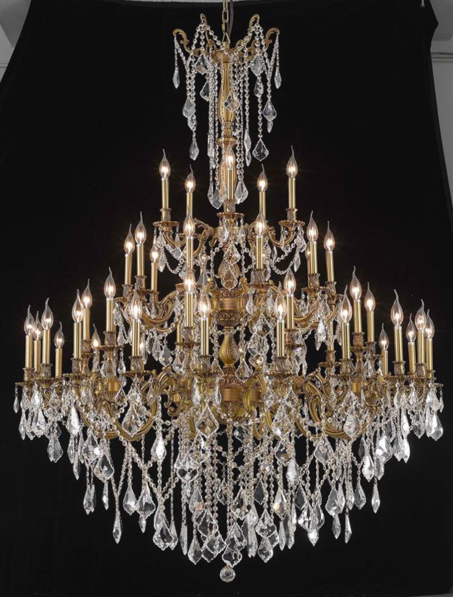 Rosalia 45 Light 54 inch French Gold Foyer Ceiling Light in Clear, Royal Cut