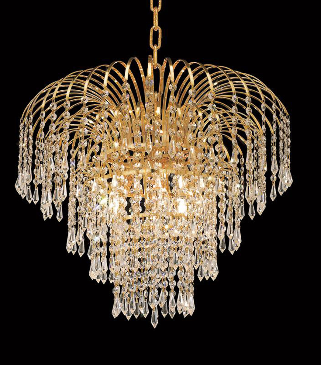 Falls 6 Light 21 inch Gold Dining Chandelier Ceiling Light in Royal Cut