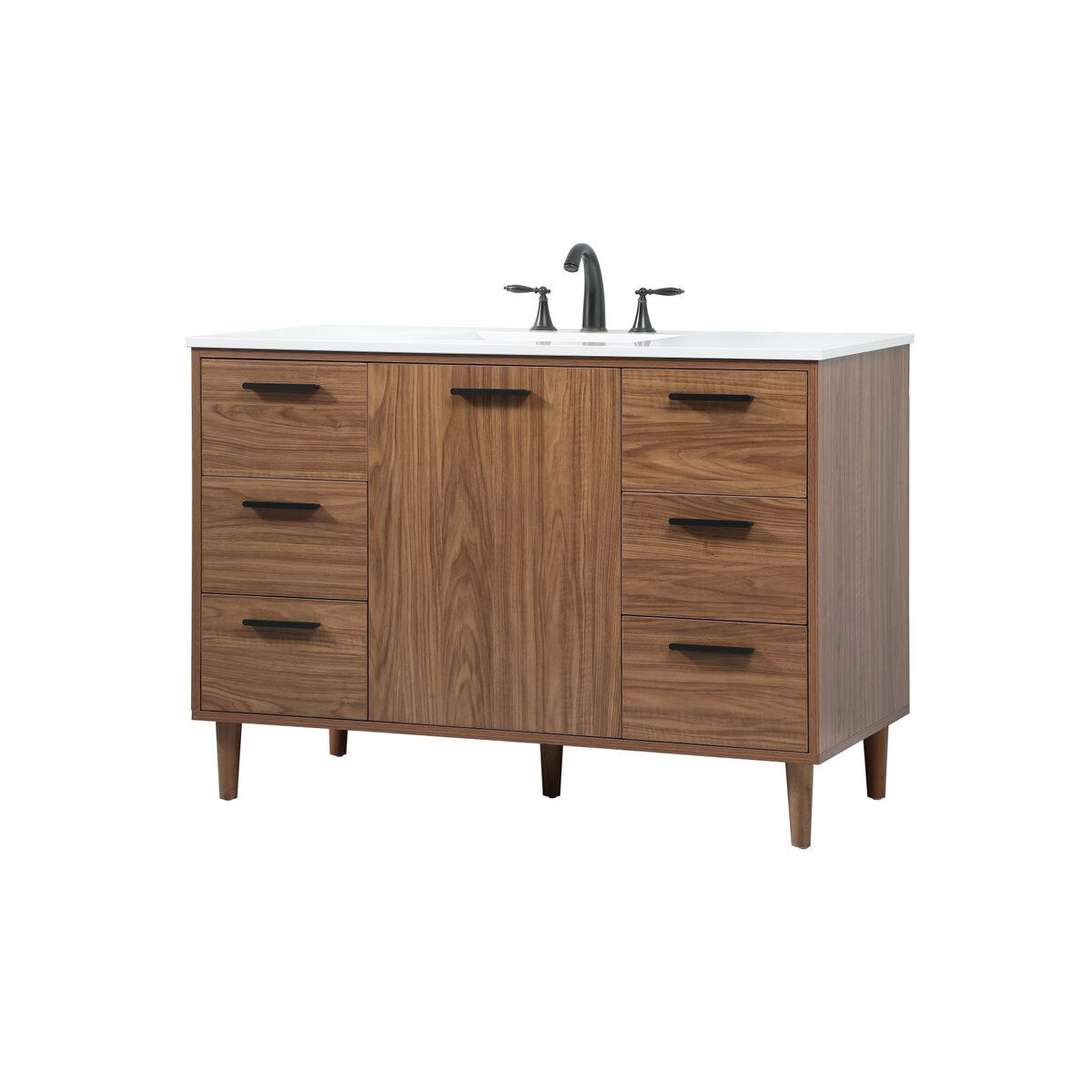 Baldwin 48 X 22 X 34 inch Walnut Brown Vanity Sink Set in Not Included