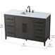 Millie 54 X 35 inch Mocha Brown Bathroom Vanity Cabinet