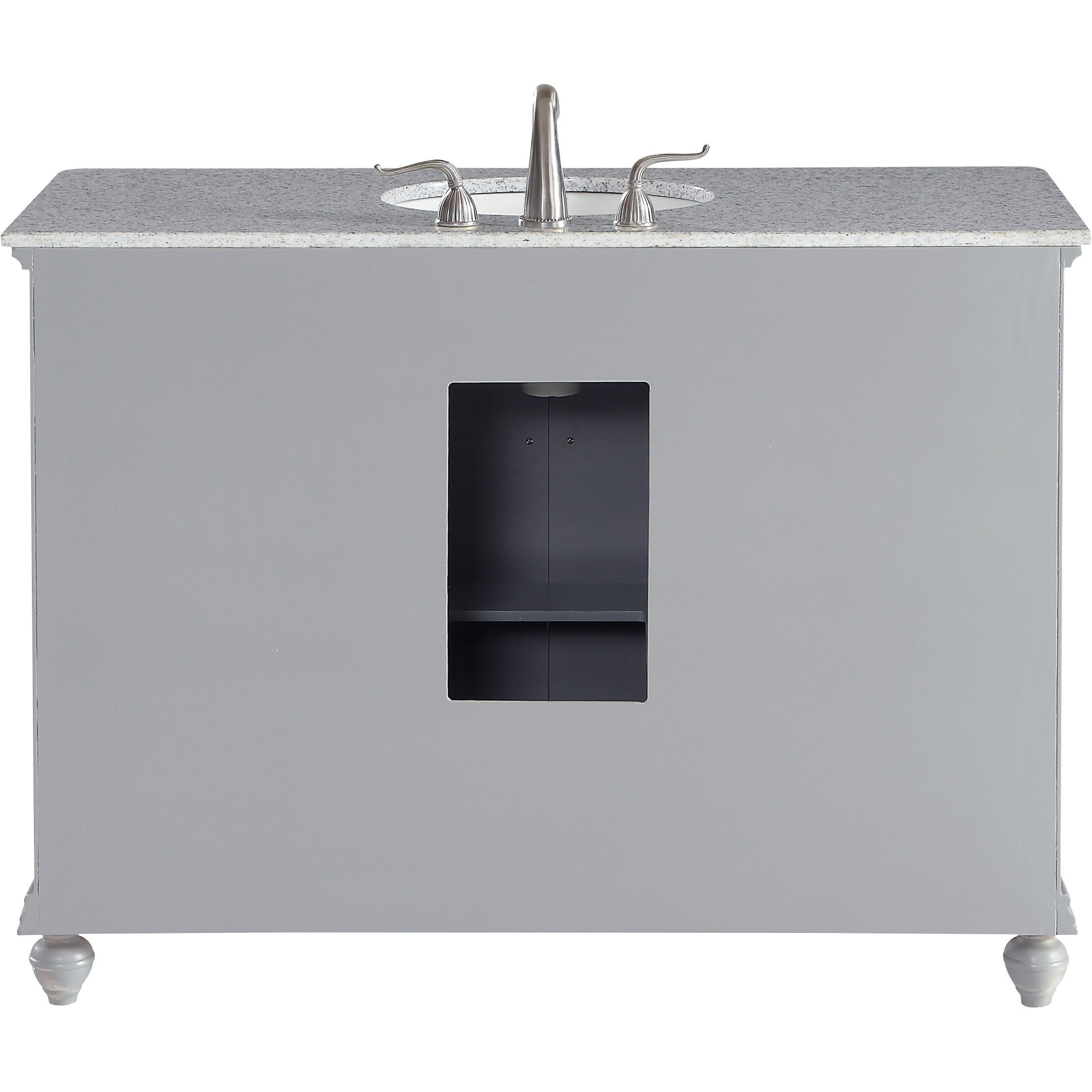 Otto 48 X 35 inch Light Grey with Cashmere White Granite Vanity Set