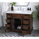 Americana 84 X 22 X 70 inch Teak Vanity Sink Set