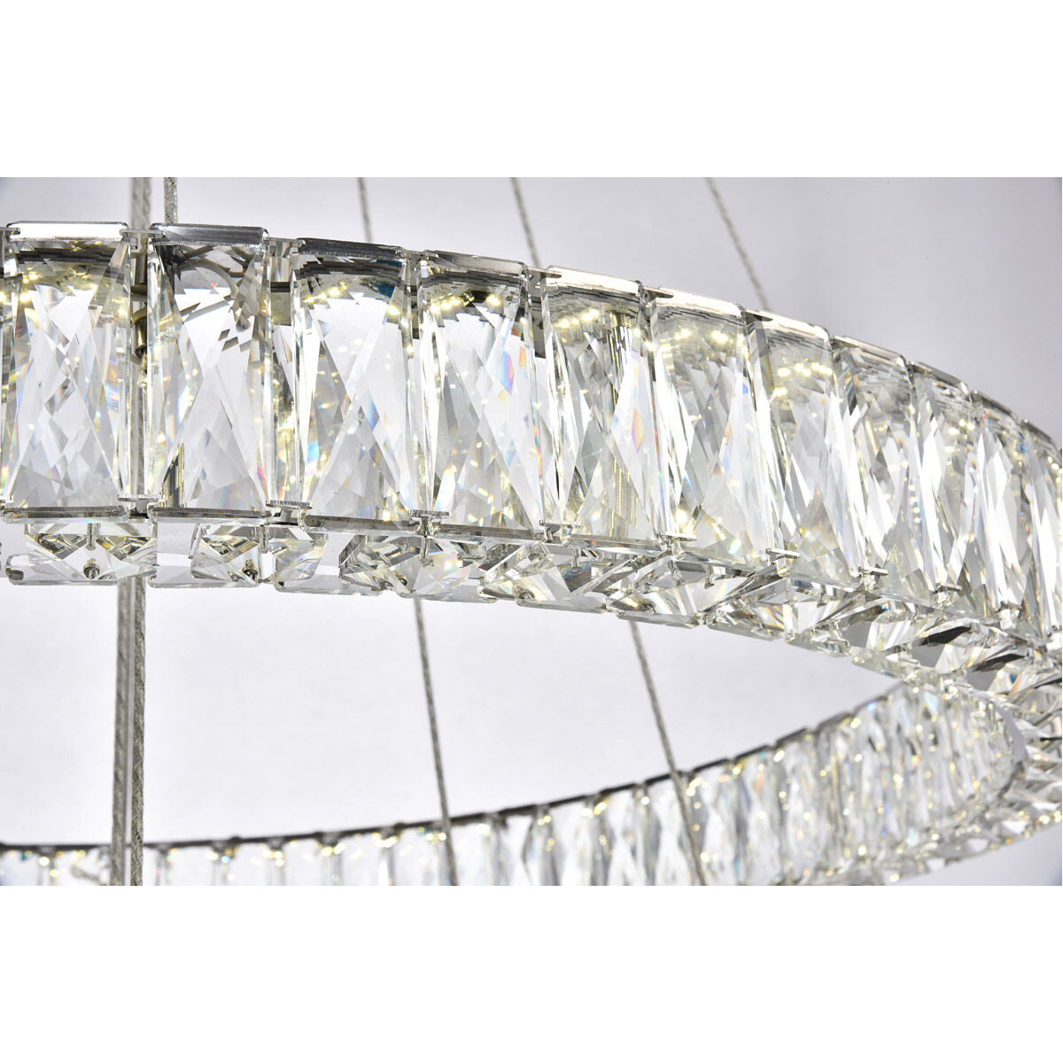 Monroe LED 32 inch Chrome Chandelier Ceiling Light