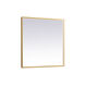 Pier 36 X 27 inch Brass LED Mirror