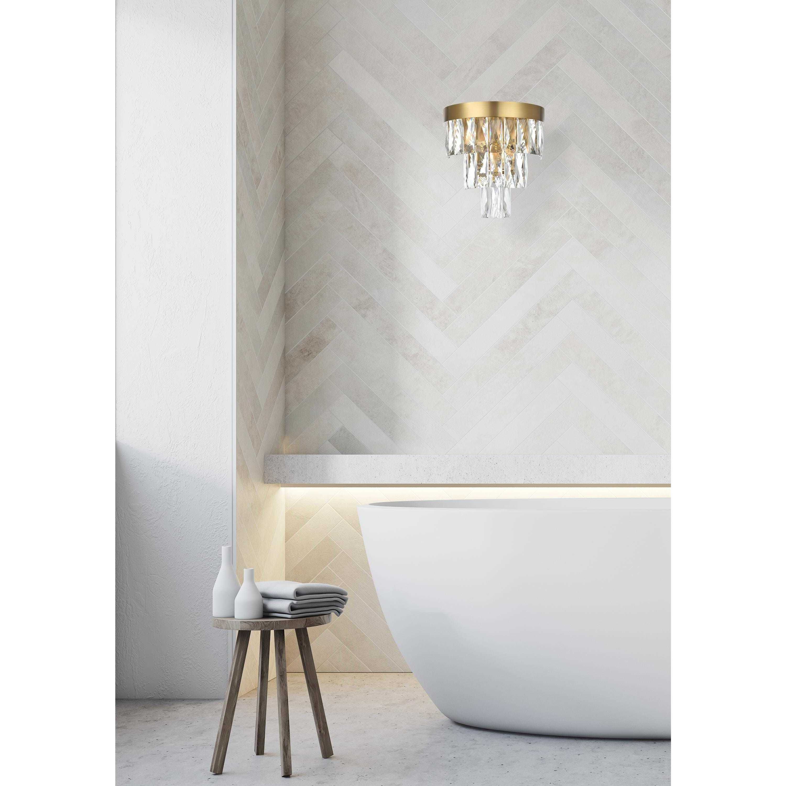 Josephine 2 Light 10 inch Satin Gold Wall Sconce Wall Light