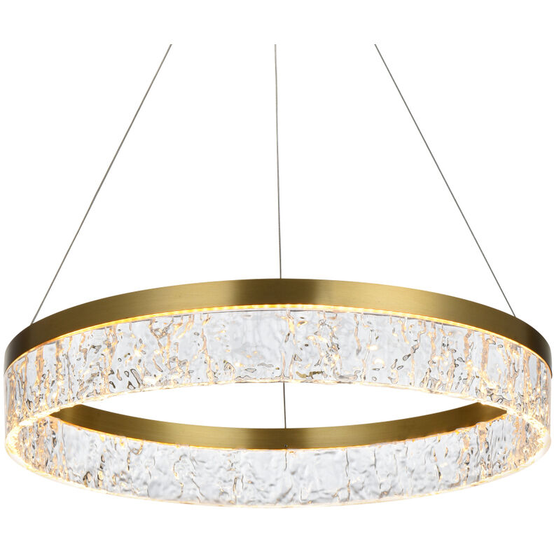 Elegant Lighting 2050D22SG Linden 1 Light 22 inch Satin Gold