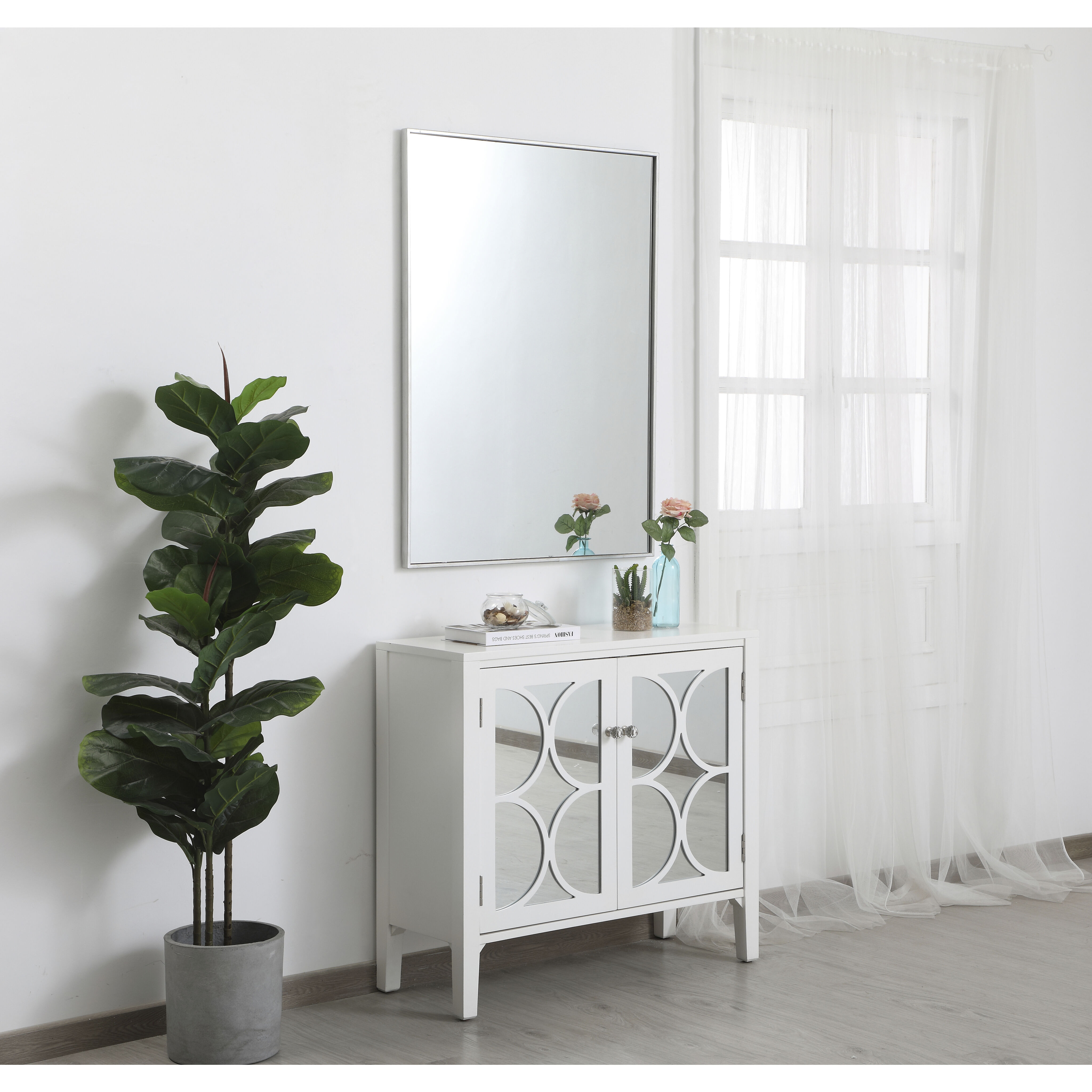 Monet 40 X 30 inch Silver Wall Mirror