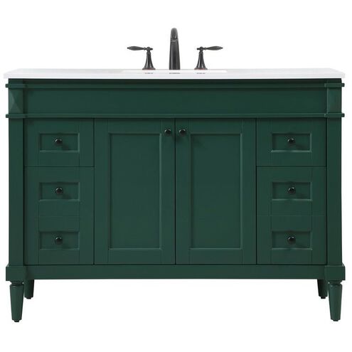 Bennett 48 X 21 X 35 inch Green Vanity Sink Set
