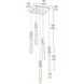 Aurora 5 Light 16 inch Chrome Pendant Ceiling Light