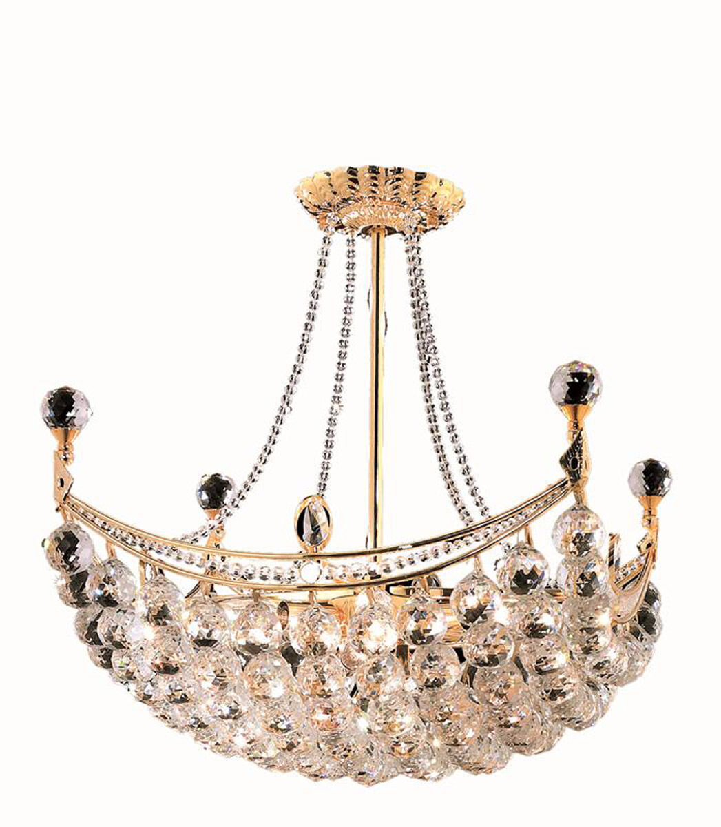 Corona 8 Light 20 inch Gold Dining Chandelier Ceiling Light in Royal Cut
