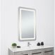 Genesis 40 X 20 inch Glossy White LED Mirror