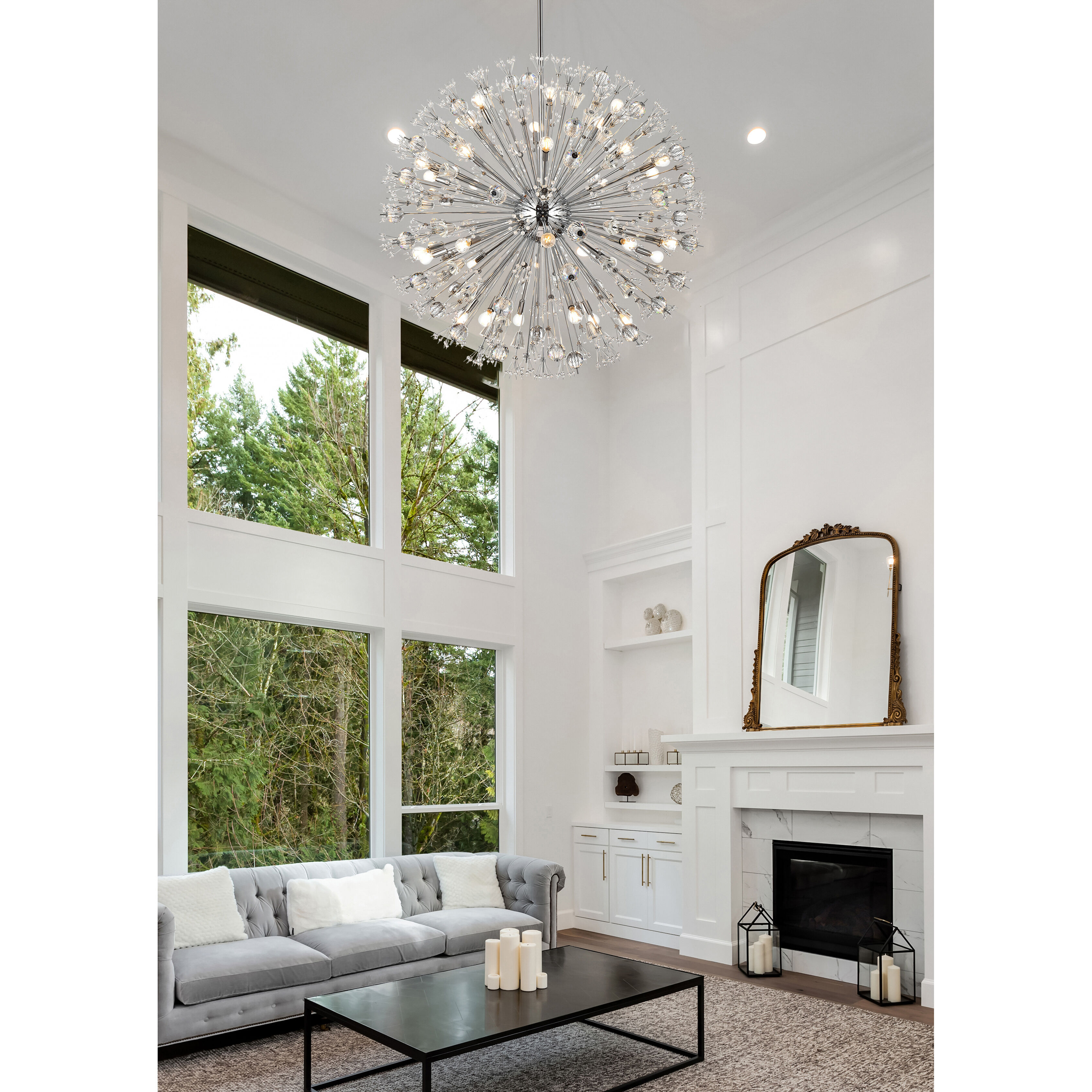 Vera 32 Light 44 inch Chrome Pendant Ceiling Light