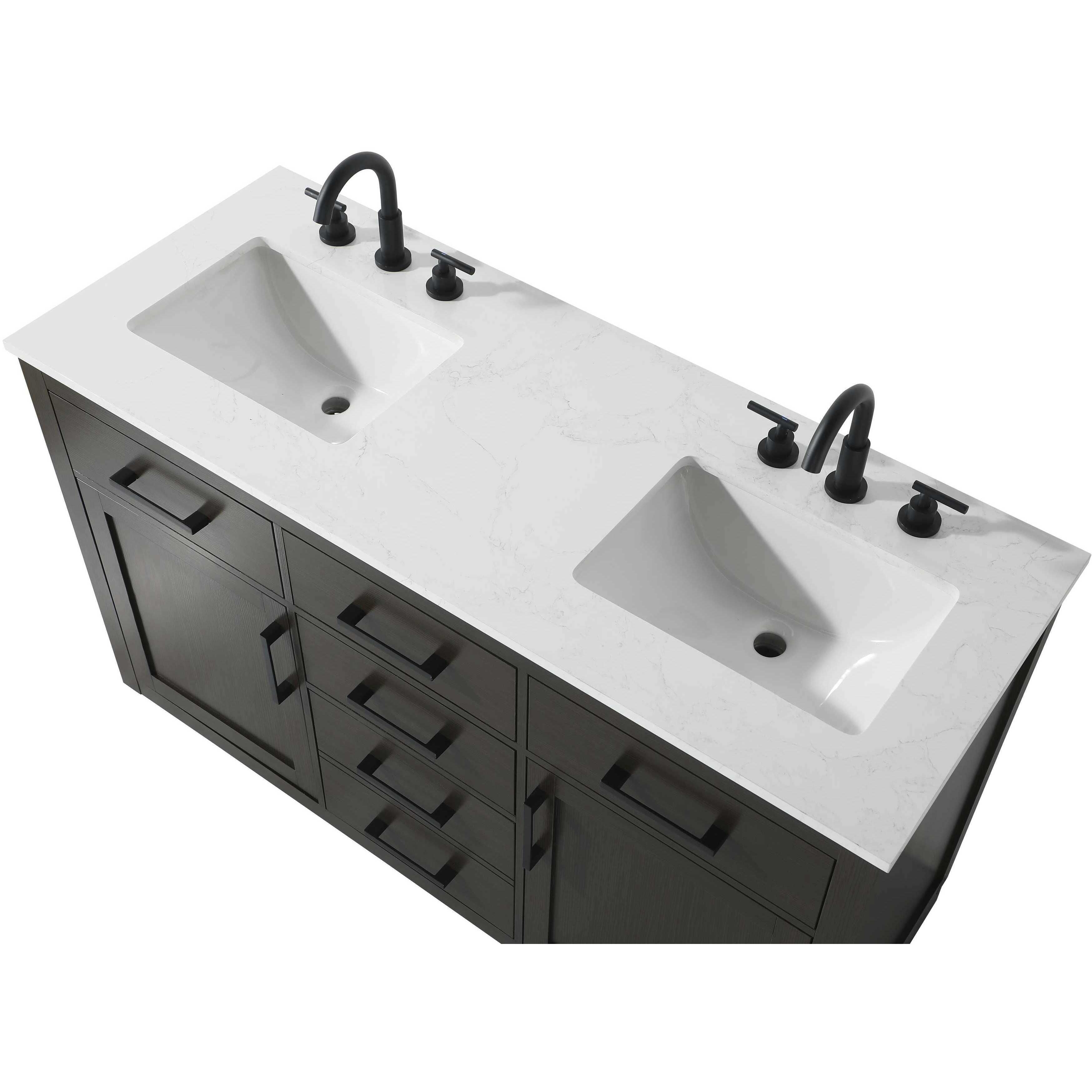 Alden 54 X 35 inch Mocha Brown Bathroom Vanity Cabinet