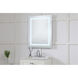 Helios 30 X 24 inch Silver Lighted Wall Mirror