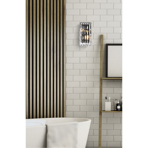 Maxime 2 Light 5 inch Black and Clear Wall Sconce Wall Light