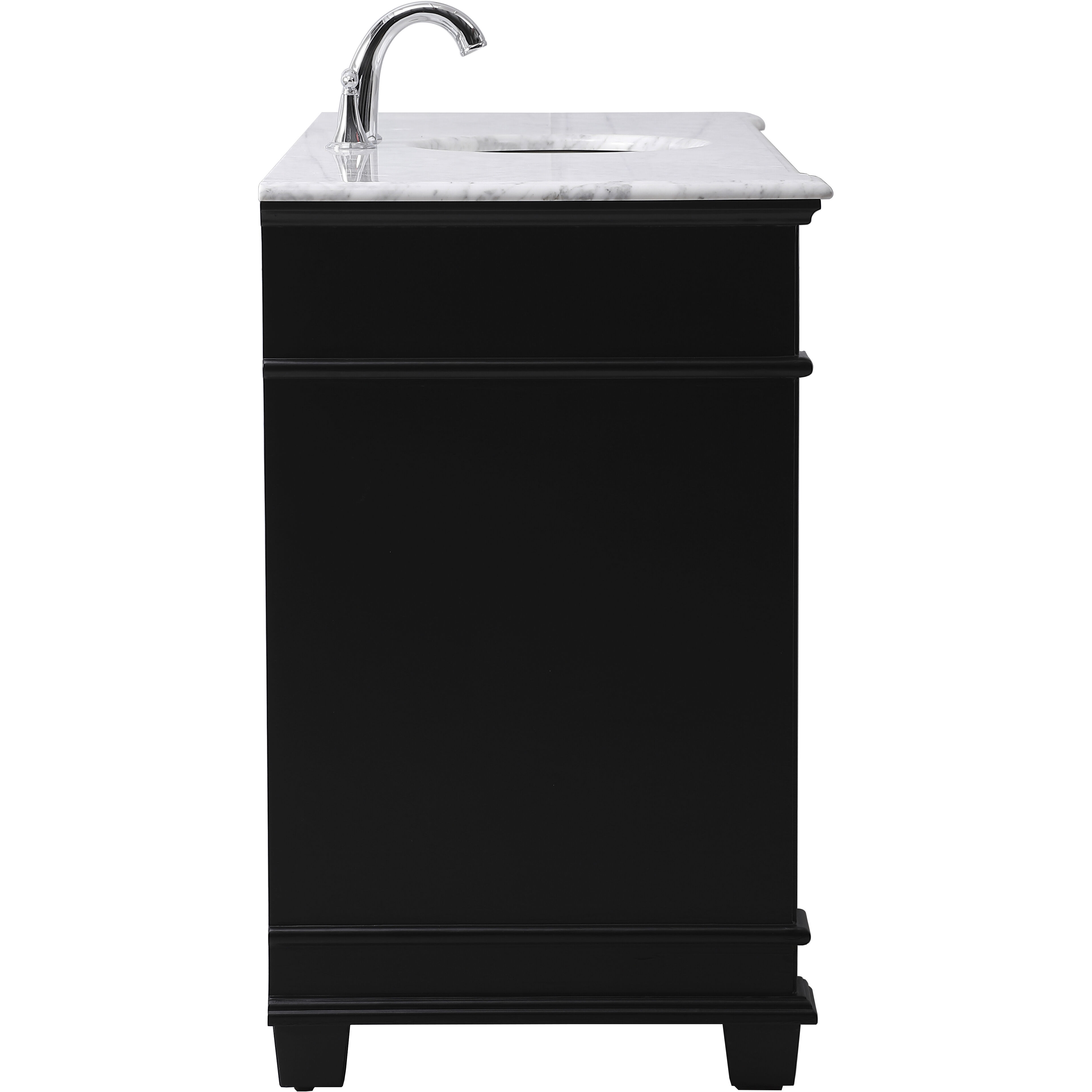 Wesley 60 X 22 X 35 inch Black Vanity Sink Set
