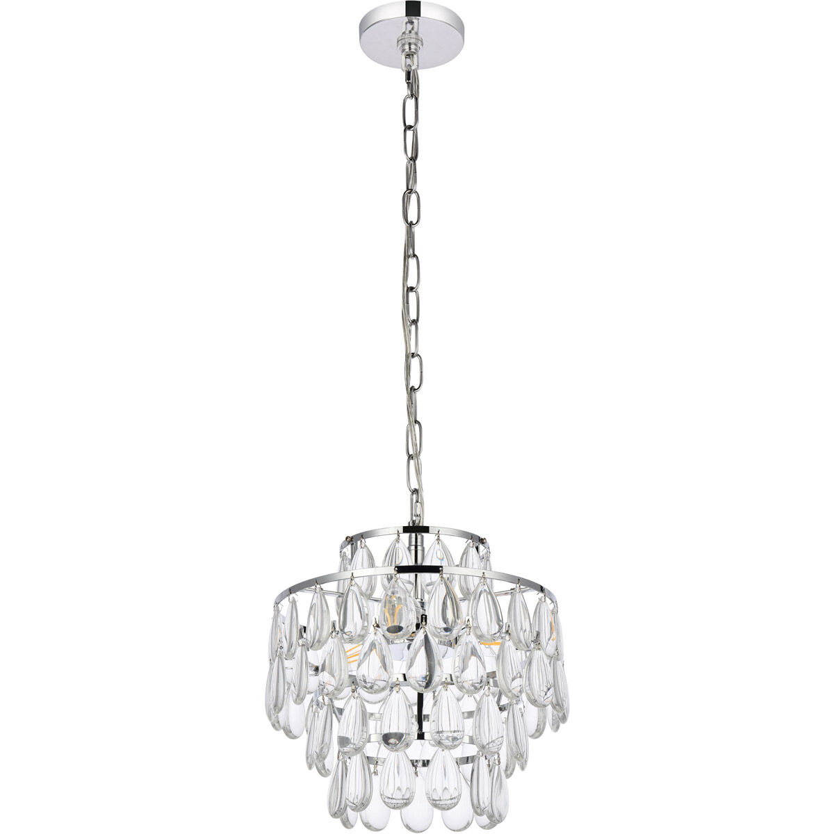 Mila 3 Light 12 inch Chrome Pendant Ceiling Light