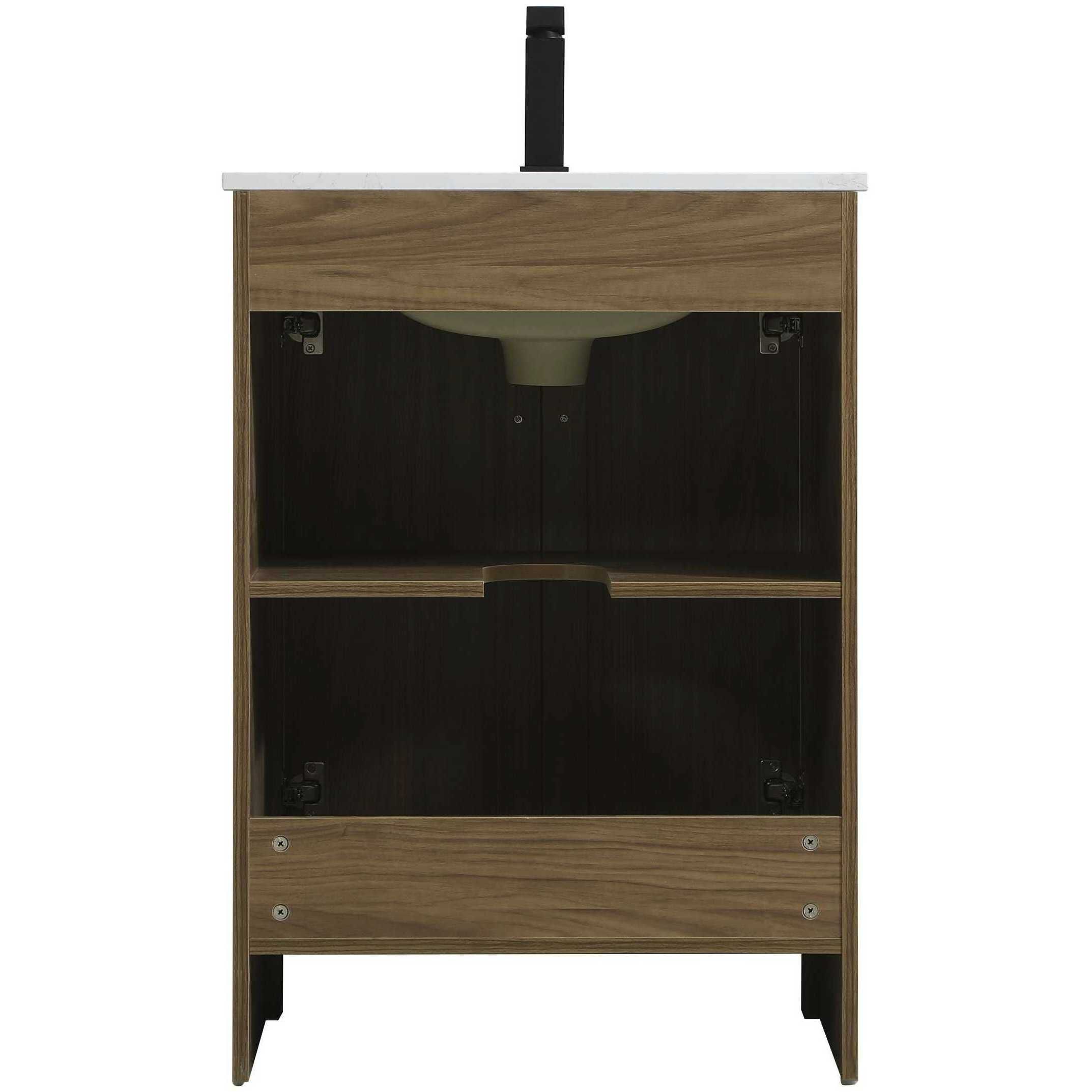 Finnley 24 X 34 inch Walnut Brown Bathroom Vanity Cabinet
