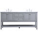 Metropolis 72 X 22 X 34 inch Grey Vanity Sink Set