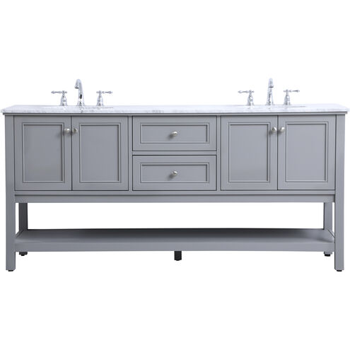 Metropolis 72 X 22 X 34 inch Grey Vanity Sink Set