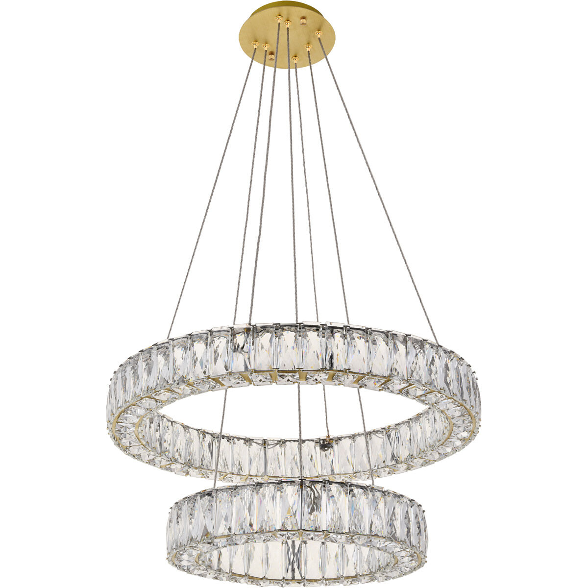 Monroe LED 23.6 inch Gold Pendant Ceiling Light