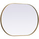 Asha 40 X 27 inch Brass Mirror in 27 x 40