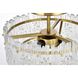 Emilia 3 Light 12 inch Satin Gold Flush Mount Ceiling Light