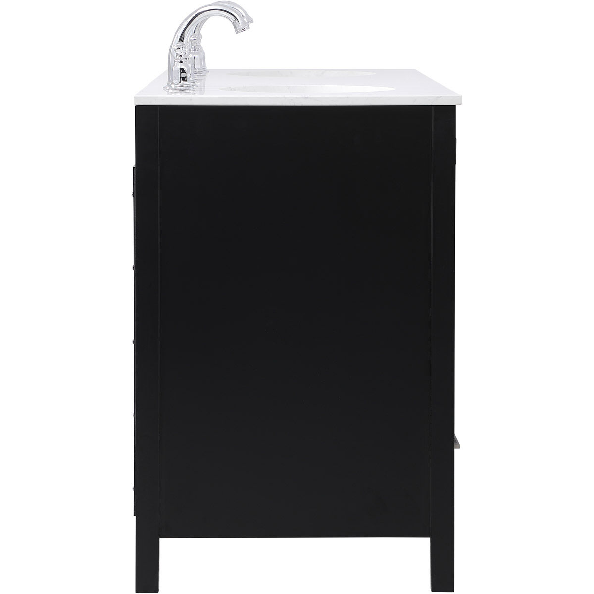 Irene 60 X 22 X 34 inch Black Vanity Sink Set