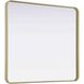 Remy 40 X 36 inch Brass Mirror