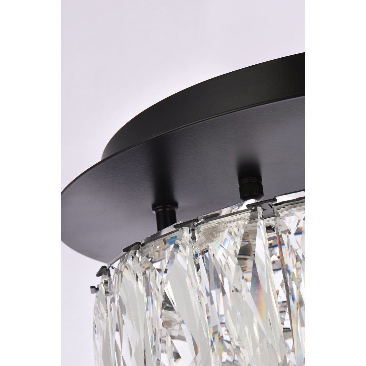Monroe 1 Light 12 inch Black Flush Mount Ceiling Light