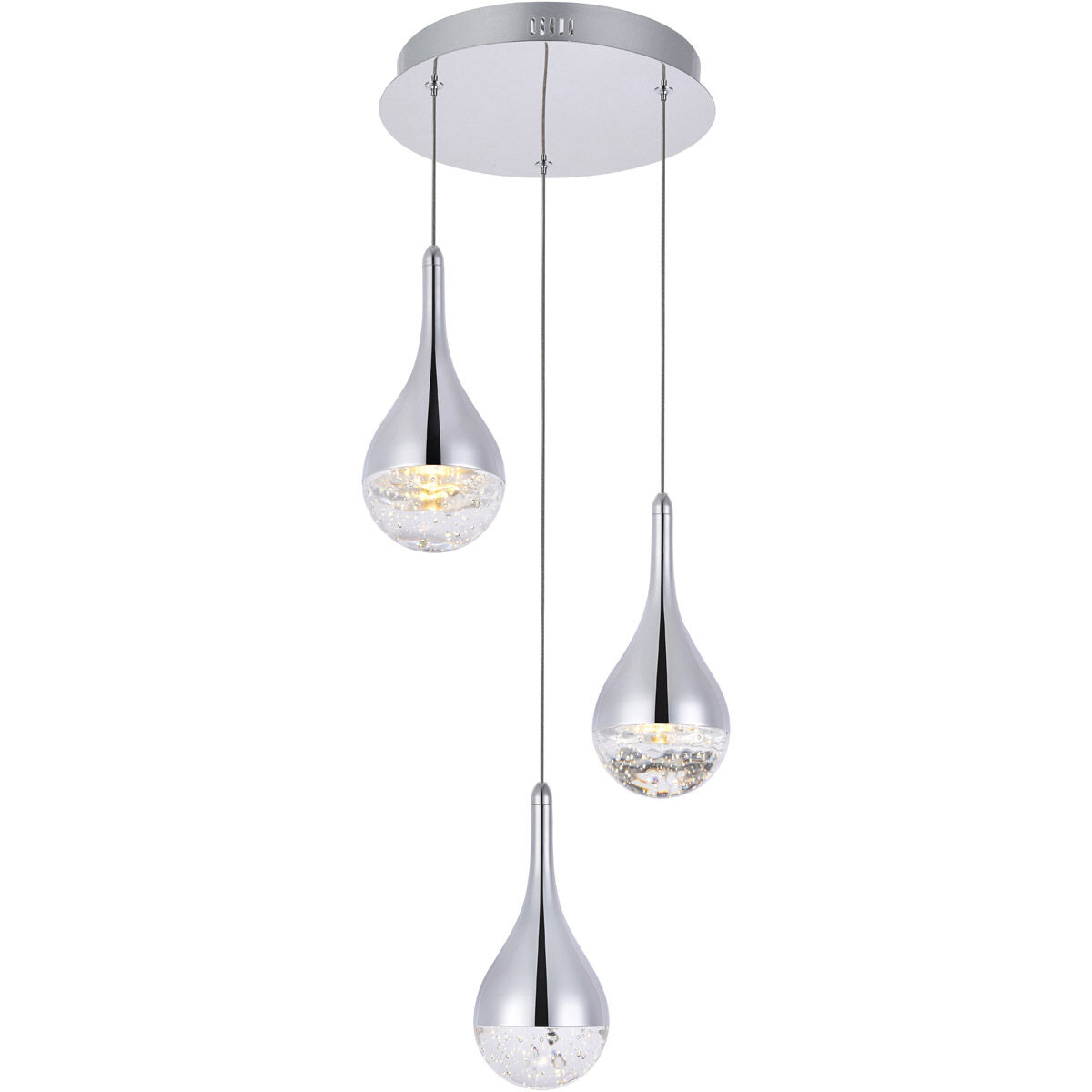 Amherst LED 12 inch Chrome Chandelier Ceiling Light