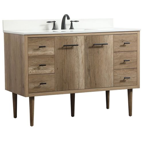 Cyrus 48 X 22 X 34 inch Natural Oak Vanity Sink Set