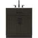 Alden 30 X 35 inch Mocha Brown Bathroom Vanity Cabinet