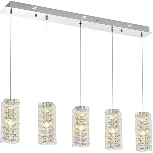 Aston 5 Light 5 inch Chrome Pendant Ceiling Light