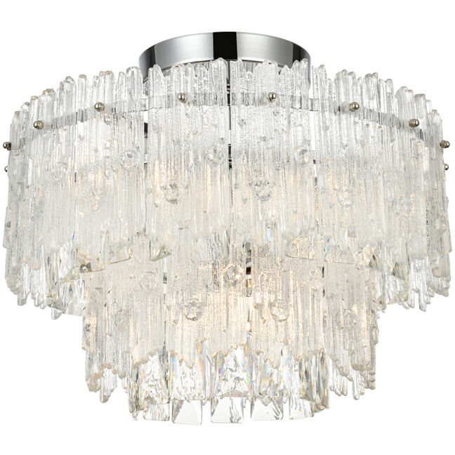 Emilia 4 Light 15 inch Chrome Flush Mount Ceiling Light