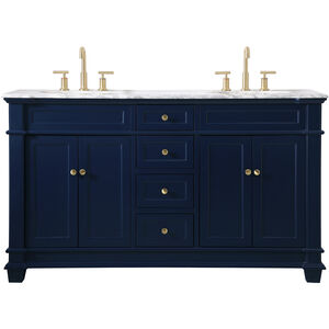 Wesley 60 X 22 X 35 inch Blue Vanity Sink Set
