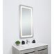 Genesis 40 X 27 inch Glossy White LED Mirror
