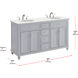Otto 60 X 21 X 35 inch Grey Vanity Sink Set