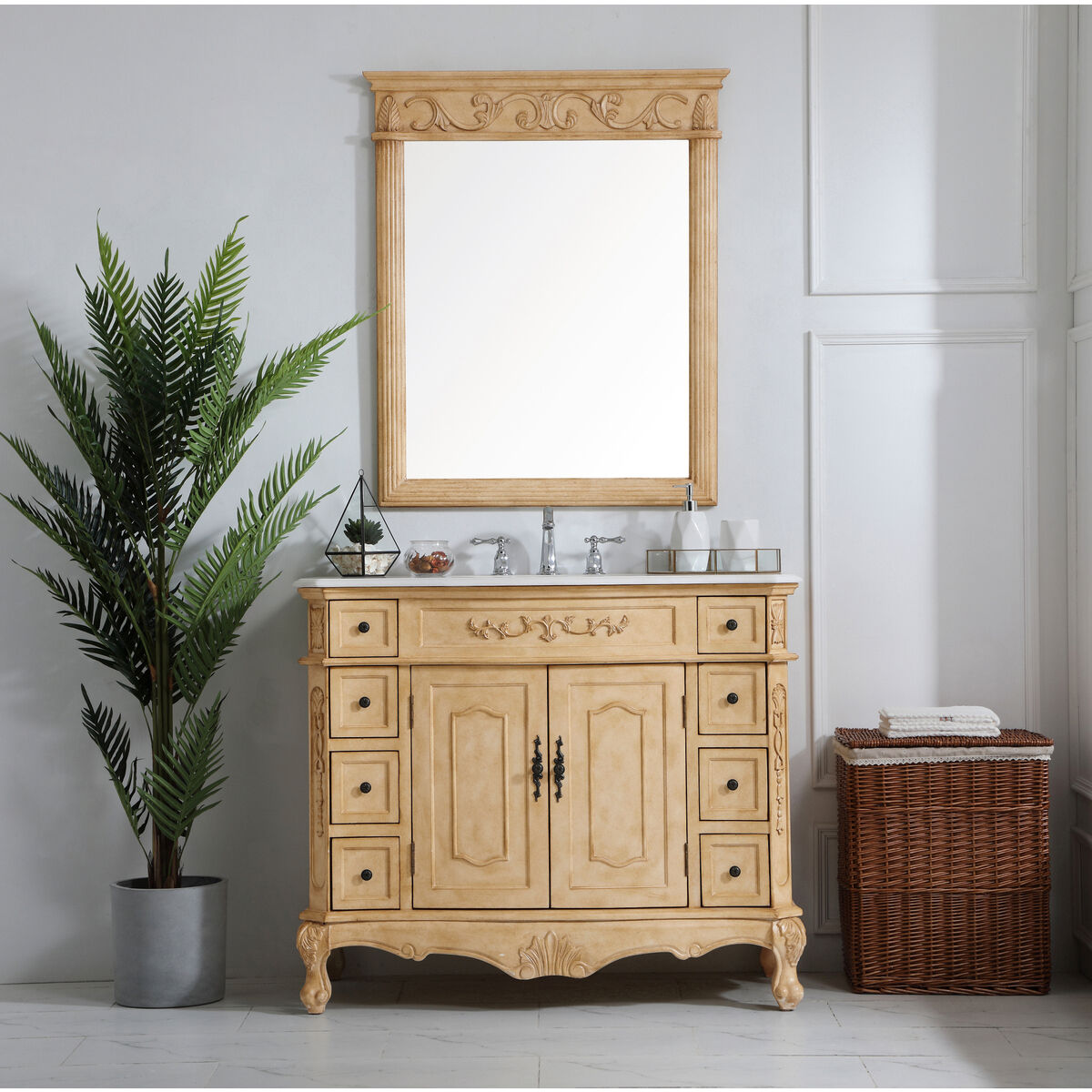 Danville 42 X 21 X 36 inch Antique Beige Vanity Sink Set