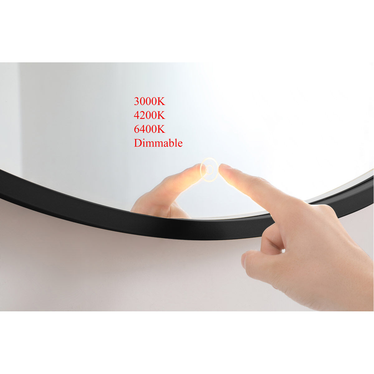 Pier 18 X 18 inch Black LED Mirror