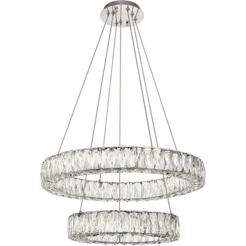 Monroe LED 24 inch Chrome Chandelier Ceiling Light
