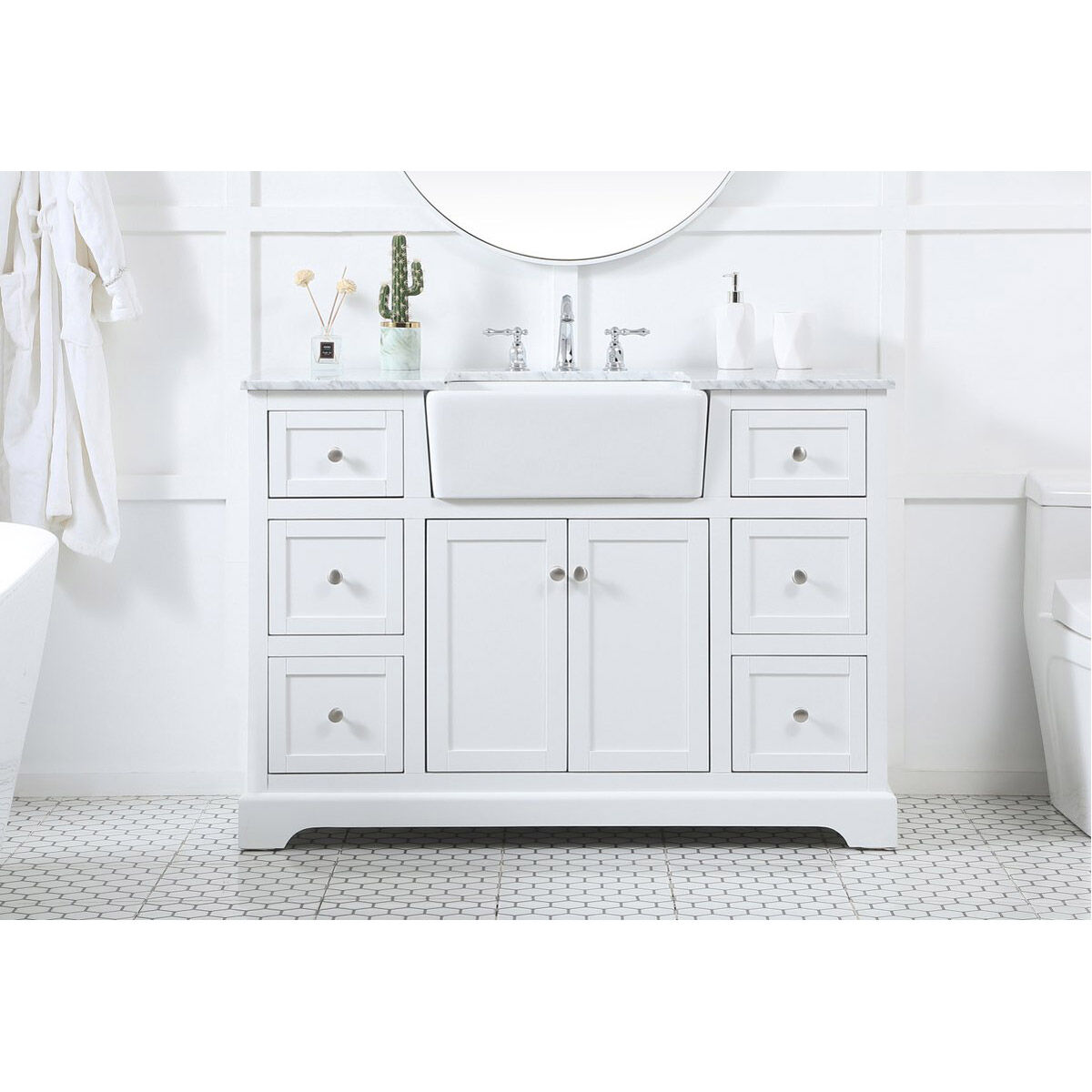 Franklin 48 X 22 X 35 inch White Bathroom Vanity Cabinet