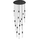 Aurora 16 Light 36 inch Black Chandelier Ceiling Light