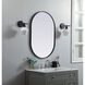 Asha 36 X 24 inch Black Mirror in 24 x 36
