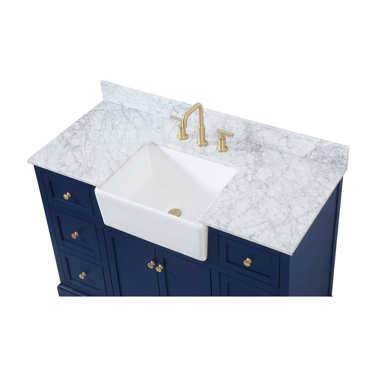 Franklin 48 X 22 X 35 inch Blue Bathroom Vanity Cabinet