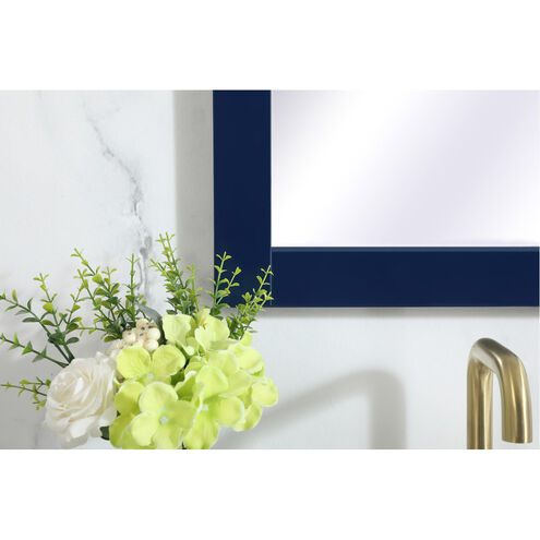 Aqua 32 X 18 inch Blue Vanity Mirror